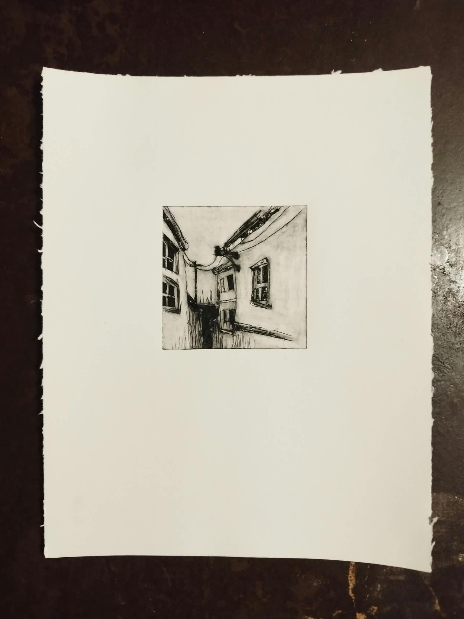Gravure représentant une méduse aux tentacules constellés de petits yeux