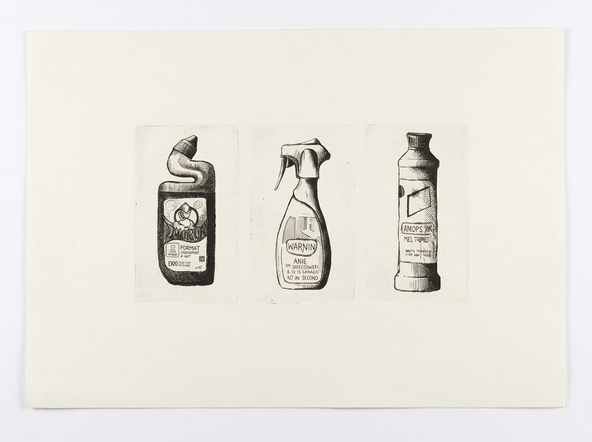 nature morte au flacons